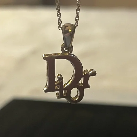 Dior Silver Pendant Necklace .925 Italy Sterling Silver Chain w/Extender - Picture 13 of 17